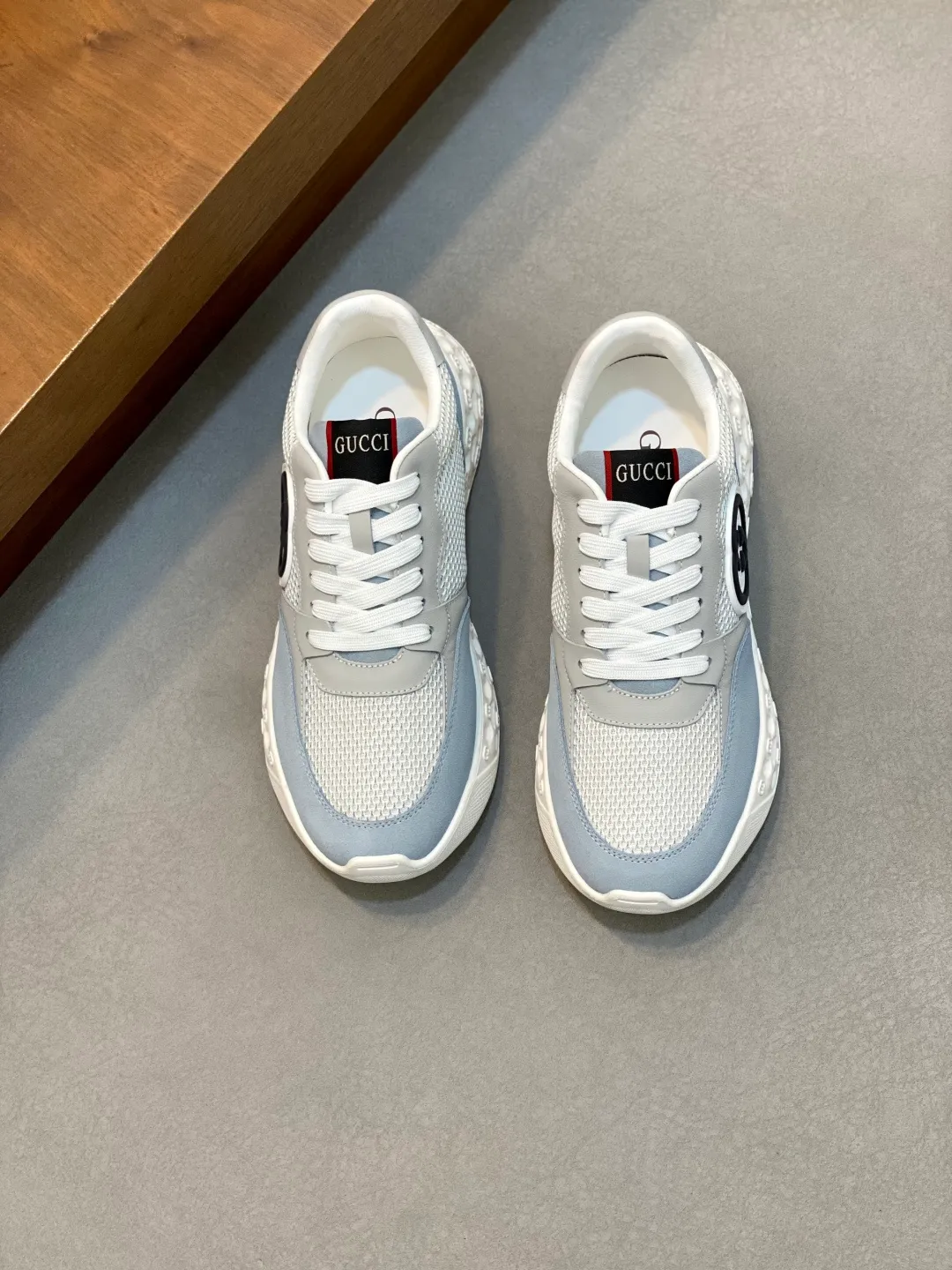 Men's shoes 💰780 [Gucci] Gucci - High-end quality original order - Upper: Napa calfskin, pebbled calfskin, computer embroidered brand totem - Inner: water-dyed cowhide - Outsole: ultra-light TPU·rubber; two-color molded outsole -Super high quality control·Fine workmanship: highlighted (high-end·luxury·grade) -Size: 38-44 (38 45 can be customized)